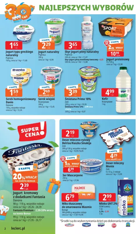 Leclerc - gazetka promocyjna Oferta E.Leclerc I 30 lat najlepszych wyborów   - strona 2