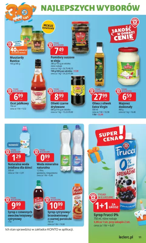 Leclerc - gazetka promocyjna Oferta E.Leclerc I 30 lat najlepszych wyborów od poniedziałku 19.05 do poniedziałku 26.05 - strona 11