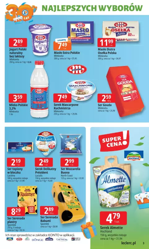 Leclerc - gazetka promocyjna Oferta E.Leclerc I 30 lat najlepszych wyborów   - strona 3