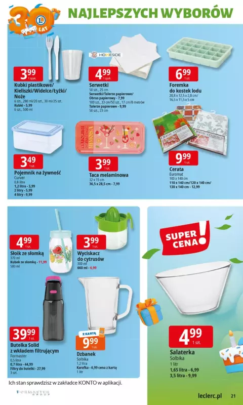 Leclerc - gazetka promocyjna Oferta E.Leclerc I 30 lat najlepszych wyborów od wtorku 27.05 do soboty 07.06 - strona 21