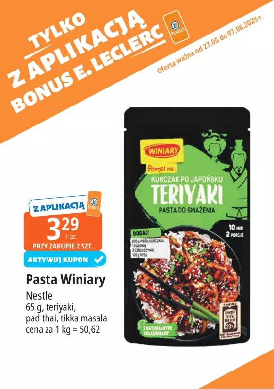 Leclerc - gazetka promocyjna Oferta E.Leclerc I Bonus skanujesz, kasę zyskujesz od wtorku 27.05 do soboty 07.06 - strona 13