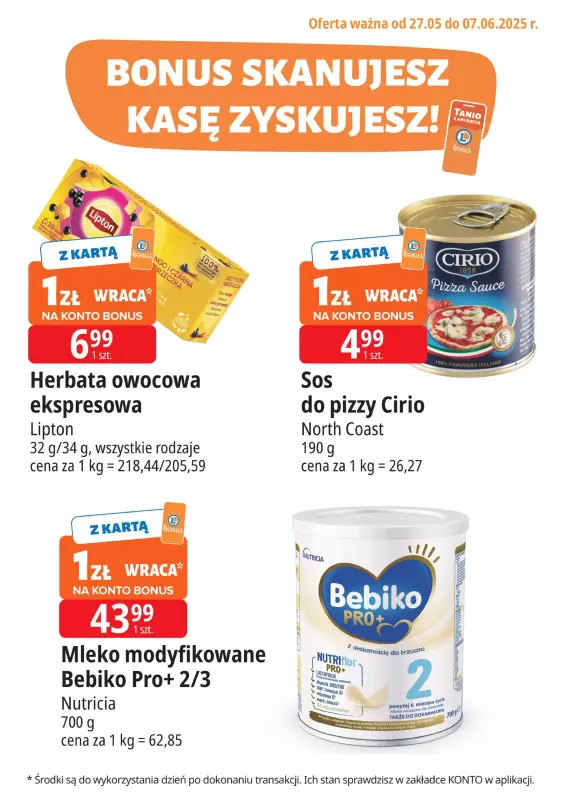 Leclerc - gazetka promocyjna Oferta E.Leclerc I Bonus skanujesz, kasę zyskujesz od wtorku 27.05 do soboty 07.06 - strona 4