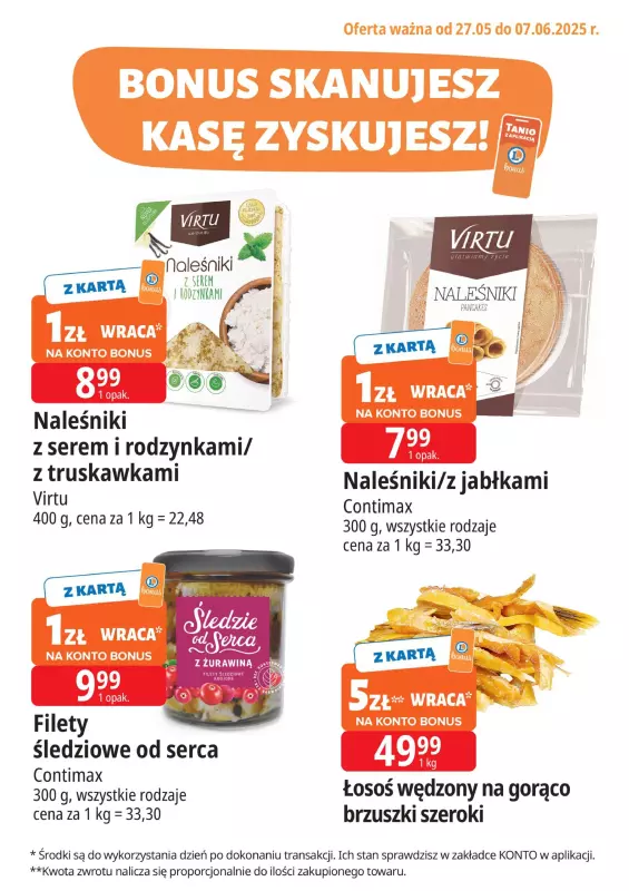 Leclerc - gazetka promocyjna Oferta E.Leclerc I Bonus skanujesz, kasę zyskujesz  