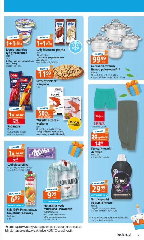 Leclerc - gazetka promocyjna Oferta E.Leclerc I 30 lat najlepszych wyborów od poniedziałku 02.06 do poniedziałku 09.06 - strona 3