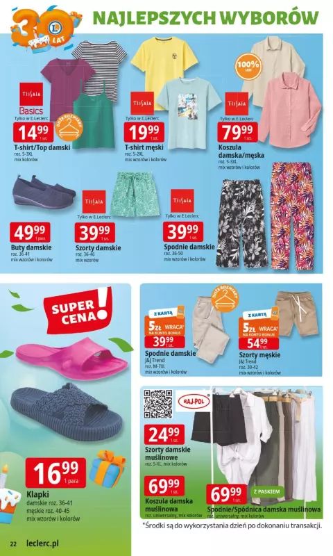 Leclerc - gazetka promocyjna Oferta E.Leclerc I 30 lat najlepszych wyborów od poniedziałku 02.06 do poniedziałku 09.06 - strona 21
