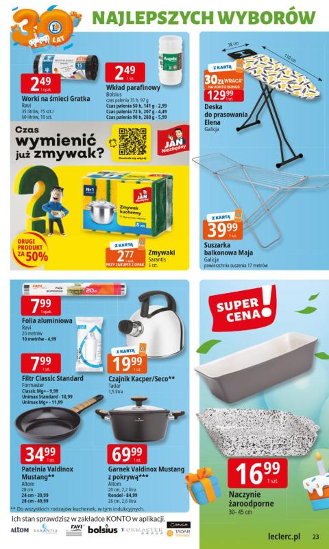 Leclerc - gazetka promocyjna Oferta E.Leclerc I 30 lat najlepszych wyborów od poniedziałku 02.06 do poniedziałku 09.06 - strona 22