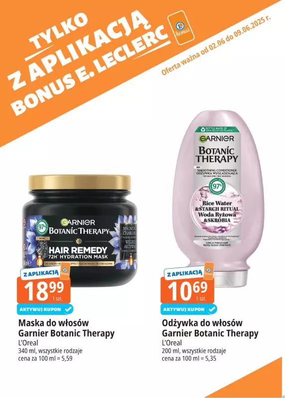 Leclerc - gazetka promocyjna Oferta E.Leclerc I Bonus skanujesz, kasę zyskujesz od poniedziałku 02.06 do poniedziałku 09.06 - strona 9