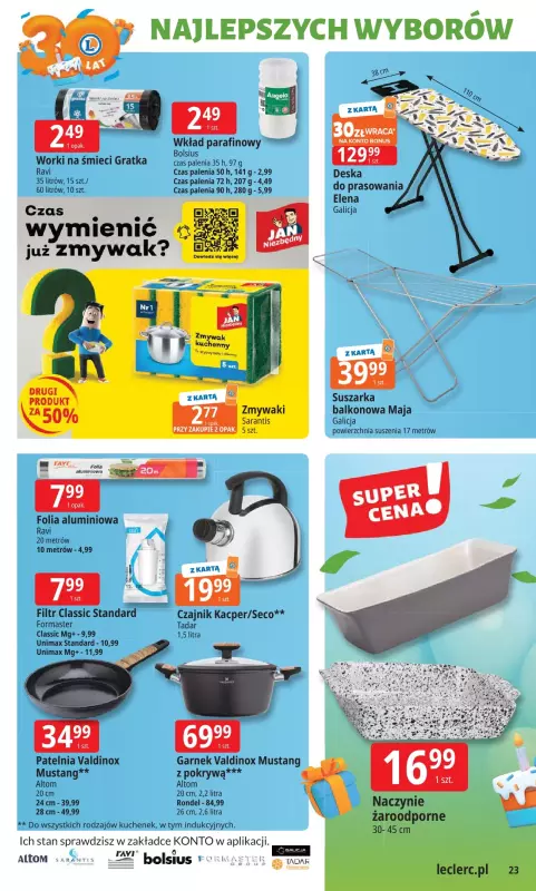 Leclerc - gazetka promocyjna Oferta E.Leclerc I 30 lat najlepszych wyborów od poniedziałku 02.06 do poniedziałku 09.06 - strona 23