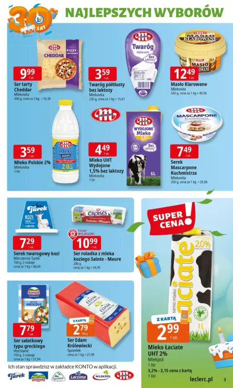 Leclerc - gazetka promocyjna Oferta E.Leclerc I 30 lat najlepszych wyborów   - strona 3