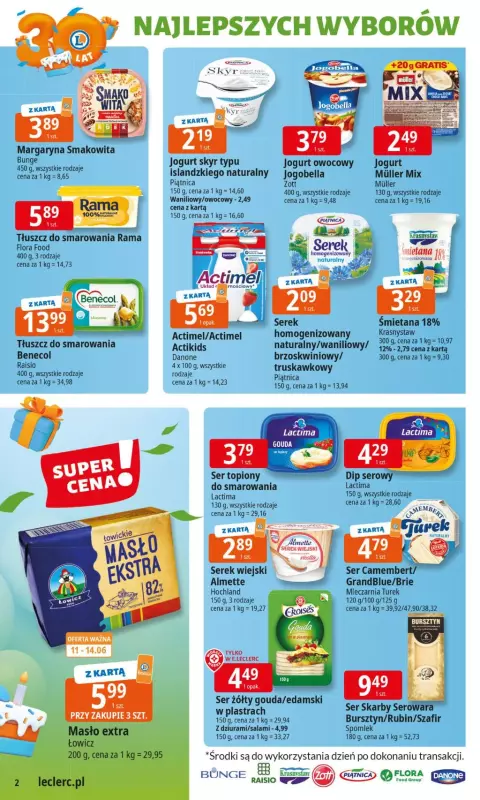 Leclerc - gazetka promocyjna Oferta E.Leclerc I 30 lat najlepszych wyborów   - strona 2