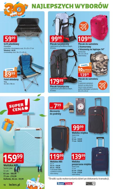 Leclerc - gazetka promocyjna Oferta E.Leclerc I 30 lat najlepszych wyborów od wtorku 10.06 do soboty 21.06 - strona 16