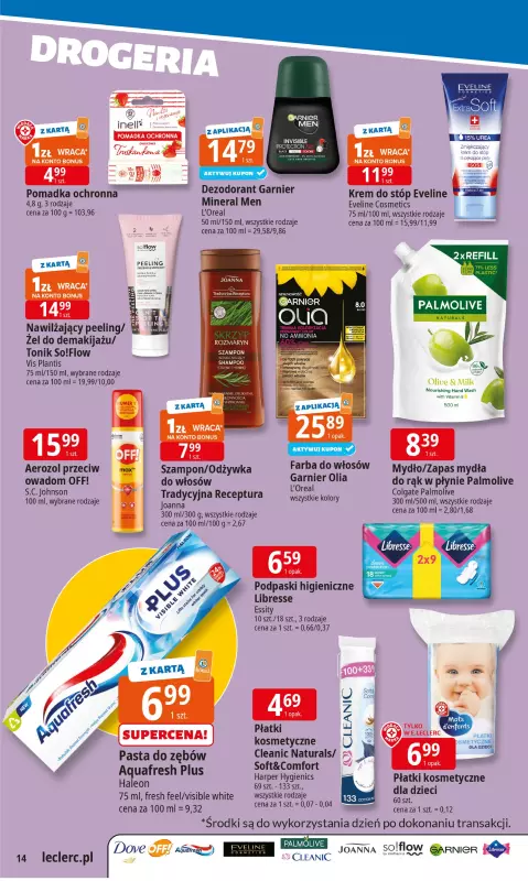 Leclerc - gazetka promocyjna Oferta E.Leclerc I Tanio to tu! od poniedziałku 16.06 do poniedziałku 23.06 - strona 14