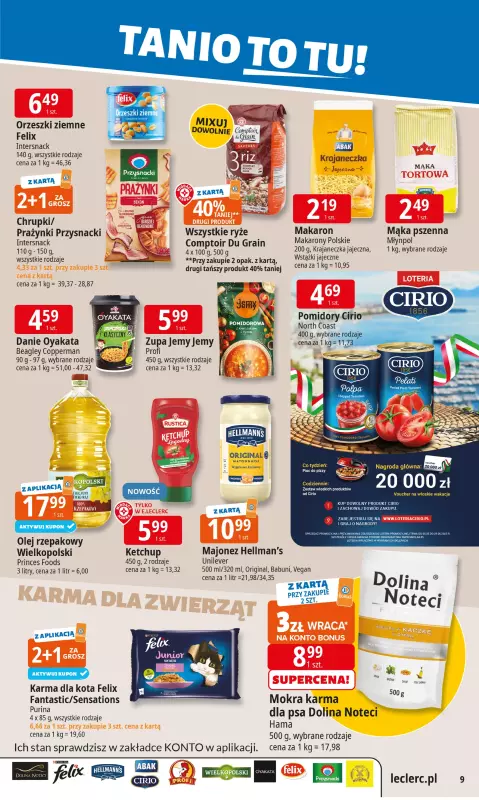 Leclerc - gazetka promocyjna Oferta E.Leclerc I Tanio to tu! od poniedziałku 16.06 do poniedziałku 23.06 - strona 9