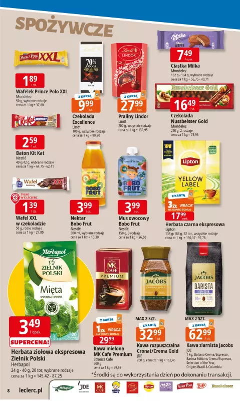 Leclerc - gazetka promocyjna Oferta E.Leclerc I Tanio to tu! od poniedziałku 16.06 do poniedziałku 23.06 - strona 8