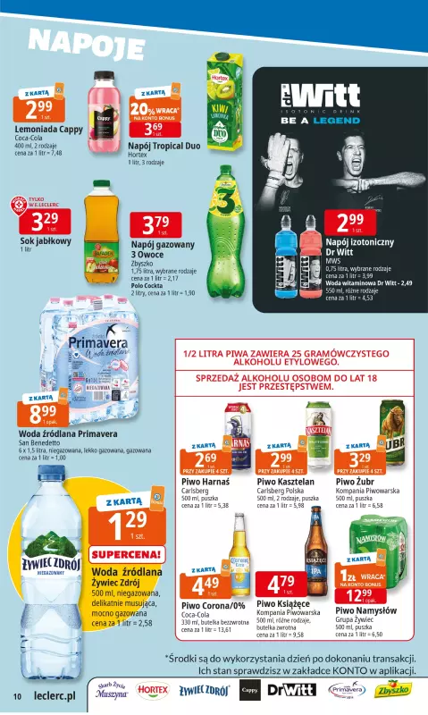 Leclerc - gazetka promocyjna Oferta E.Leclerc I Tanio to tu! od poniedziałku 16.06 do poniedziałku 23.06 - strona 10