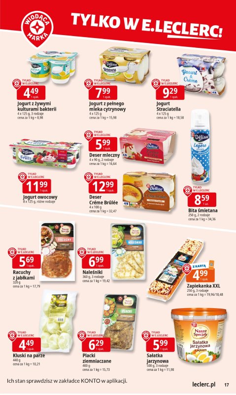 Leclerc - gazetka promocyjna Oferta E.Leclerc I Tanio to tu! od poniedziałku 16.06 do poniedziałku 23.06 - strona 17