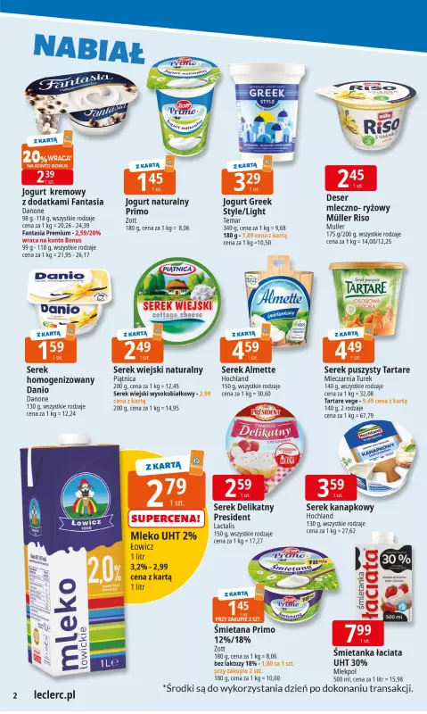 Leclerc - gazetka promocyjna Oferta E.Leclerc I Tanio to tu! od poniedziałku 16.06 do poniedziałku 23.06 - strona 2