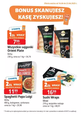 Leclerc - gazetka promocyjna Oferta E.Leclerc I Bonus skanujesz, kasę zyskujesz od poniedziałku 16.06 do poniedziałku 23.06