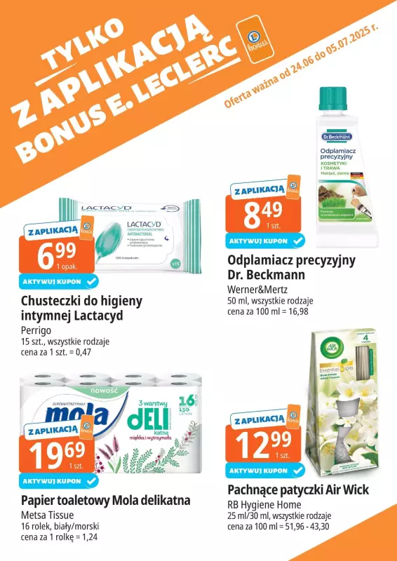 Leclerc - gazetka promocyjna Oferta E.Leclerc I Bonus skanujesz, kasę zyskujesz od wtorku 24.06 do niedzieli 29.06 - strona 13