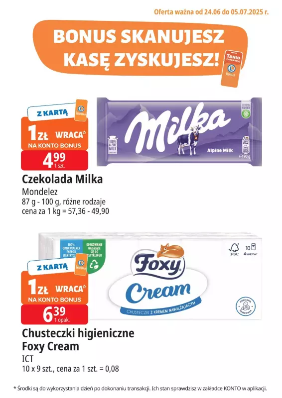 Leclerc - gazetka promocyjna Oferta E.Leclerc I Bonus skanujesz, kasę zyskujesz od wtorku 24.06 do niedzieli 29.06 - strona 2