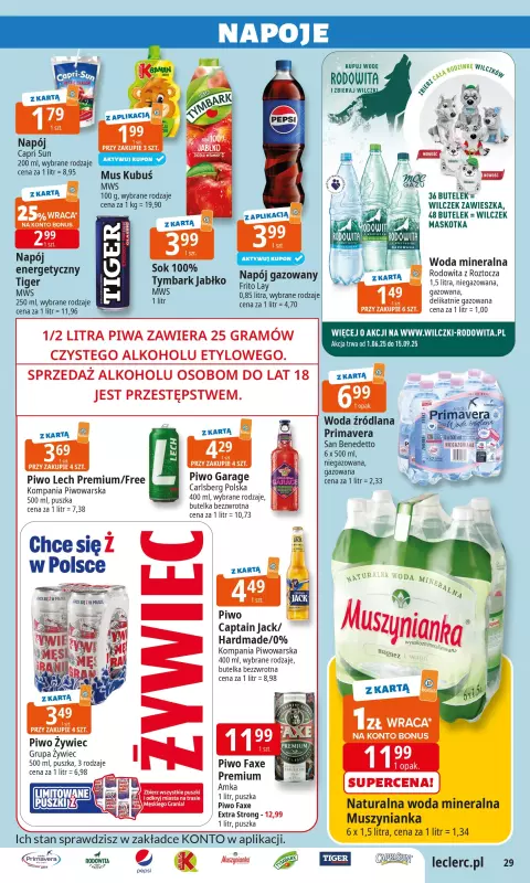Leclerc - gazetka promocyjna Oferta E.Leclerc I Wybór w dobrej cenie od wtorku 24.06 do soboty 05.07 - strona 29