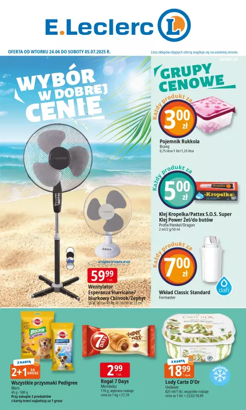 Leclerc - gazetka promocyjna Oferta E.Leclerc I Wybór w dobrej cenie od wtorku 24.06 do soboty 05.07