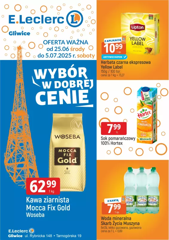 Leclerc - gazetka promocyjna Oferta Gliwice od środy 25.06 do soboty 05.07