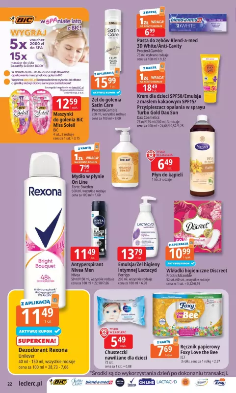 Leclerc - gazetka promocyjna Oferta E.Leclerc I Wybór w dobrej cenie od wtorku 24.06 do soboty 05.07 - strona 22