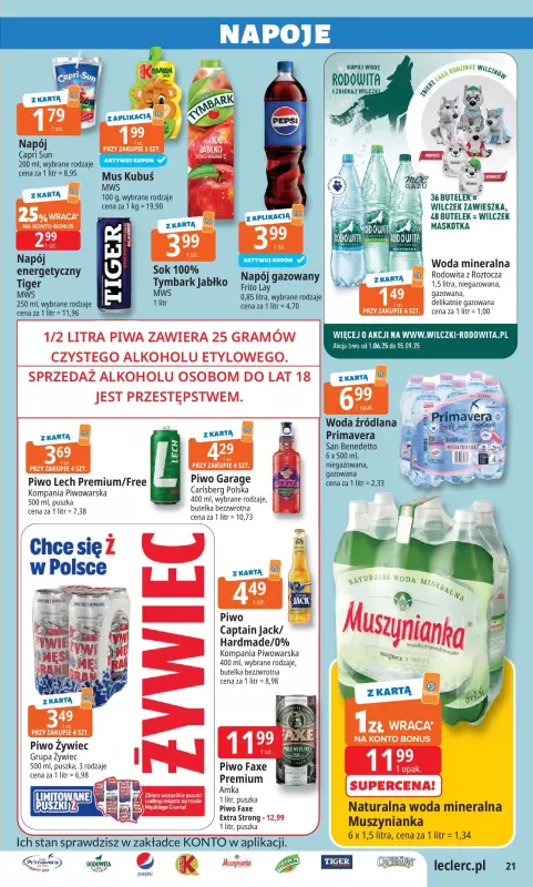 Leclerc - gazetka promocyjna Oferta E.Leclerc I Wybór w dobrej cenie od wtorku 24.06 do soboty 05.07 - strona 21