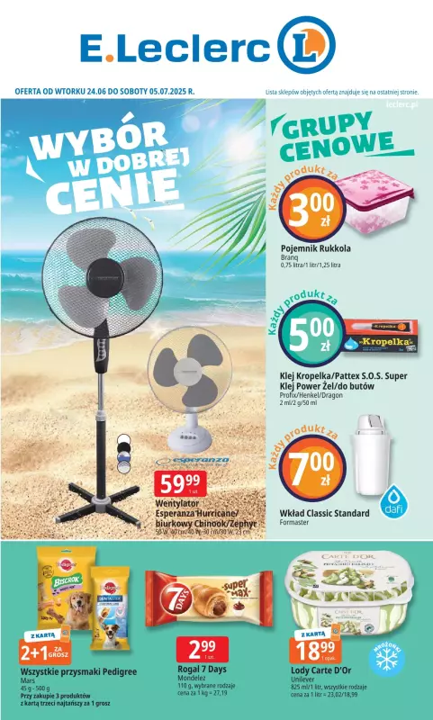 Leclerc - gazetka promocyjna Oferta E.Leclerc I Wybór w dobrej cenie od wtorku 24.06 do soboty 05.07