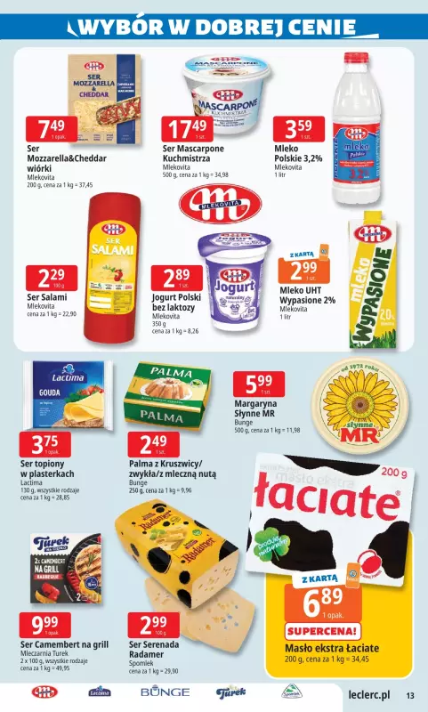 Leclerc - gazetka promocyjna Oferta E.Leclerc I Wybór w dobrej cenie od wtorku 24.06 do soboty 05.07 - strona 13