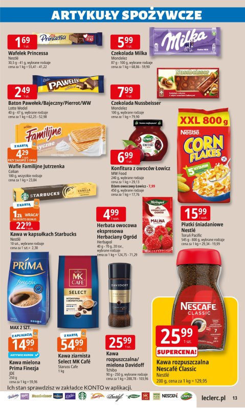 Leclerc - gazetka promocyjna Oferta E.Leclerc I Śródziemnomorskie smaki od poniedziałku 30.06 do poniedziałku 07.07 - strona 13