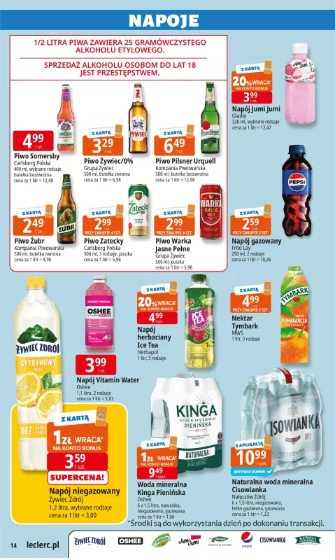 Leclerc - gazetka promocyjna Oferta E.Leclerc I Śródziemnomorskie smaki od poniedziałku 30.06 do poniedziałku 07.07 - strona 14