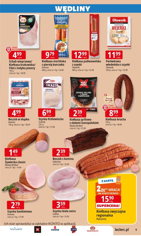Leclerc - gazetka promocyjna Oferta E.Leclerc I Śródziemnomorskie smaki od poniedziałku 30.06 do poniedziałku 07.07 - strona 9