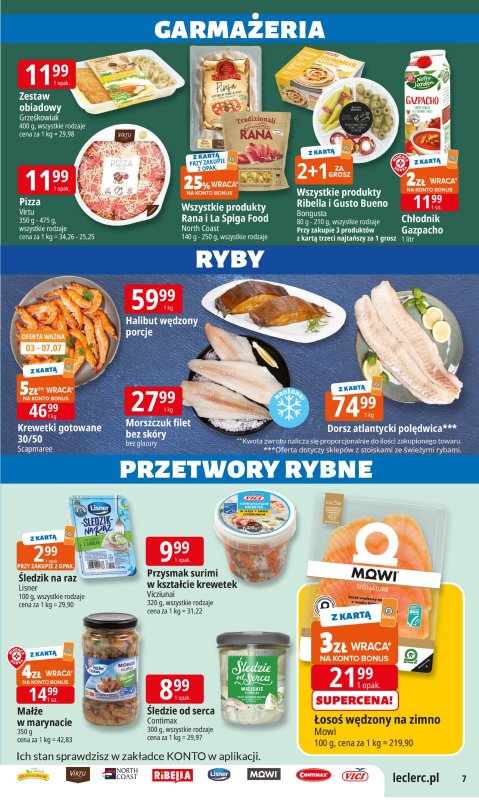 Leclerc - gazetka promocyjna Oferta E.Leclerc I Śródziemnomorskie smaki od poniedziałku 30.06 do poniedziałku 07.07 - strona 7