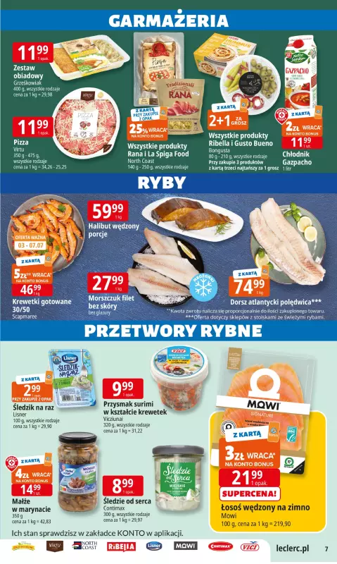 Leclerc - gazetka promocyjna Oferta E.Leclerc I Śródziemnomorskie smaki od poniedziałku 30.06 do poniedziałku 07.07 - strona 7