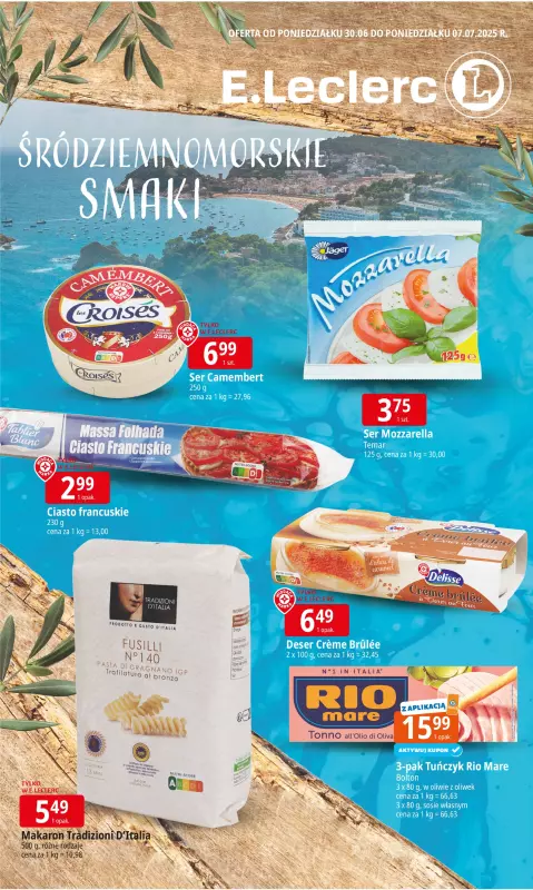 Leclerc - gazetka promocyjna Oferta E.Leclerc I Śródziemnomorskie smaki  