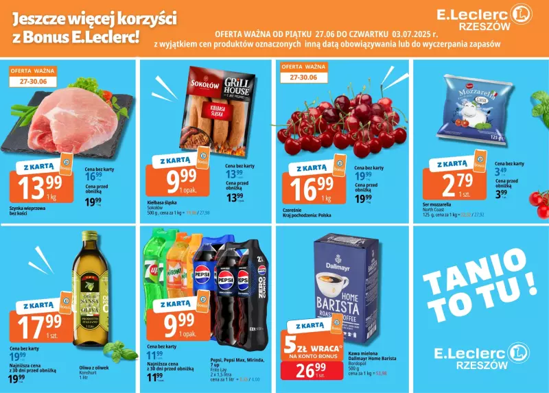 Leclerc - gazetka promocyjna Oferta Rzeszów od piątku 27.06 do czwartku 03.07