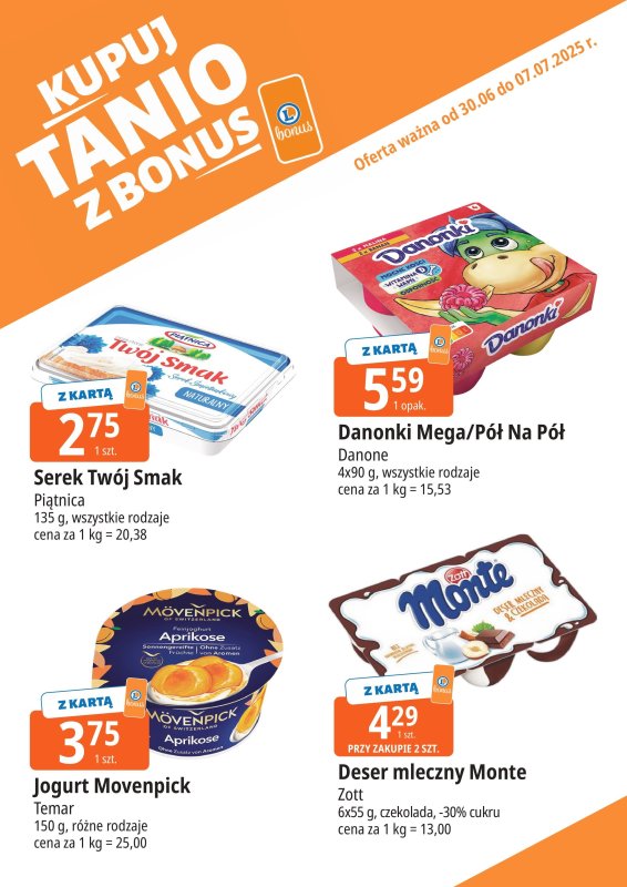 Leclerc - gazetka promocyjna Oferta E.Leclerc I Bonus skanujesz, kasę zyskujesz od poniedziałku 30.06 do poniedziałku 07.07 - strona 4