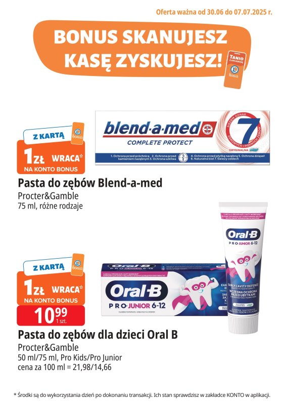 Leclerc - gazetka promocyjna Oferta E.Leclerc I Bonus skanujesz, kasę zyskujesz od poniedziałku 30.06 do poniedziałku 07.07 - strona 3