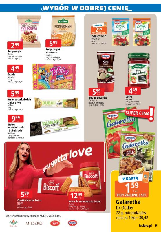 Leclerc - gazetka promocyjna Oferta E.Leclerc I Wybór w dobrej cenie od wtorku 01.07 do poniedziałku 07.07 - strona 9