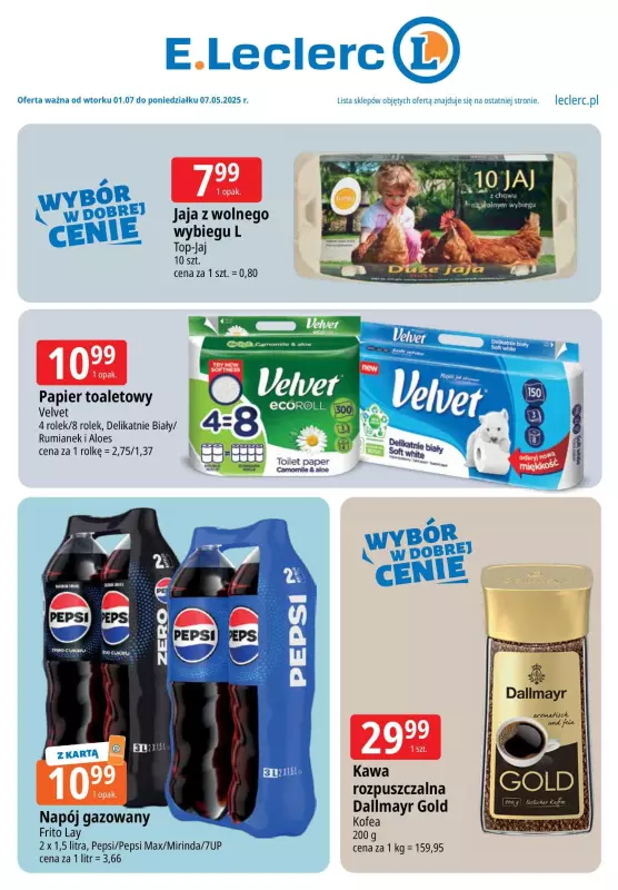 Leclerc - gazetka promocyjna Oferta E.Leclerc I Wybór w dobrej cenie od wtorku 01.07 do poniedziałku 07.07