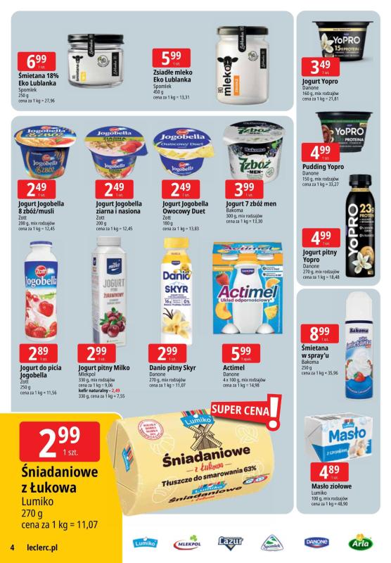 Leclerc - gazetka promocyjna Oferta E.Leclerc I Wybór w dobrej cenie od wtorku 01.07 do poniedziałku 07.07 - strona 4