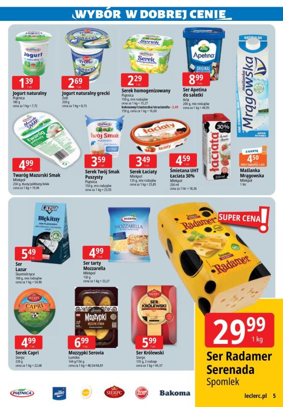 Leclerc - gazetka promocyjna Oferta E.Leclerc I Wybór w dobrej cenie od wtorku 01.07 do poniedziałku 07.07 - strona 5