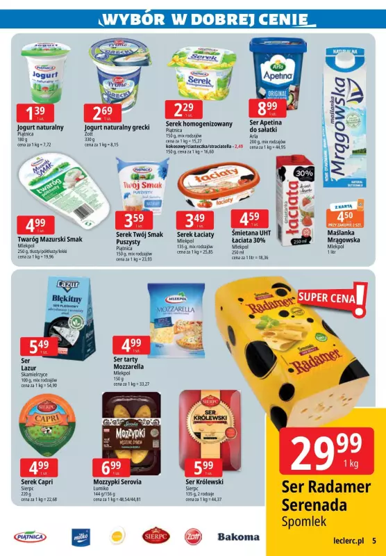 Leclerc - gazetka promocyjna Oferta E.Leclerc I Wybór w dobrej cenie od wtorku 01.07 do poniedziałku 07.07 - strona 5