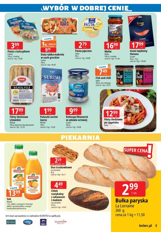 Leclerc - gazetka promocyjna Oferta E.Leclerc I Wybór w dobrej cenie od wtorku 01.07 do poniedziałku 07.07 - strona 3