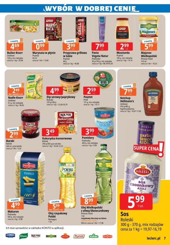Leclerc - gazetka promocyjna Oferta E.Leclerc I Wybór w dobrej cenie od wtorku 01.07 do poniedziałku 07.07 - strona 7