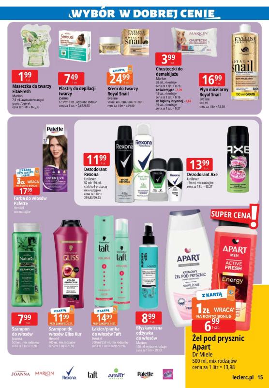 Leclerc - gazetka promocyjna Oferta E.Leclerc I Wybór w dobrej cenie od wtorku 01.07 do poniedziałku 07.07 - strona 15