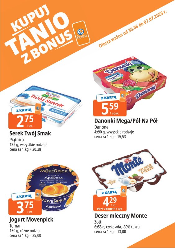 Leclerc - gazetka promocyjna Oferta E.Leclerc I Bonus skanujesz, kasę zyskujesz od poniedziałku 30.06 do poniedziałku 07.07 - strona 4