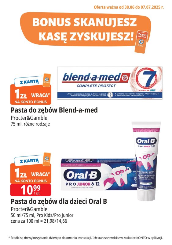 Leclerc - gazetka promocyjna Oferta E.Leclerc I Bonus skanujesz, kasę zyskujesz od poniedziałku 30.06 do poniedziałku 07.07 - strona 3
